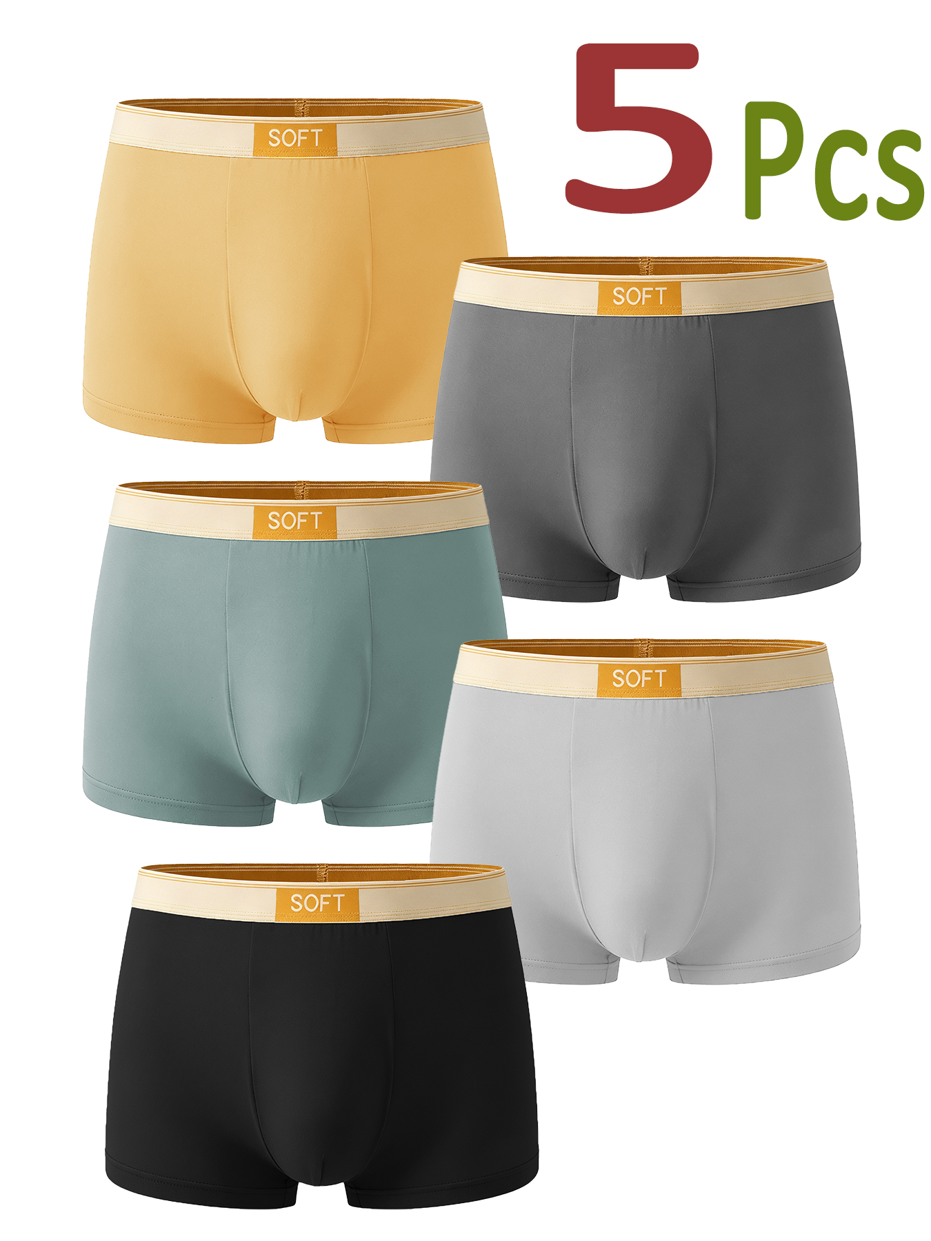 Multi Pack Underwear - Men's 5 Pack Polyester Underwear, Ultra
