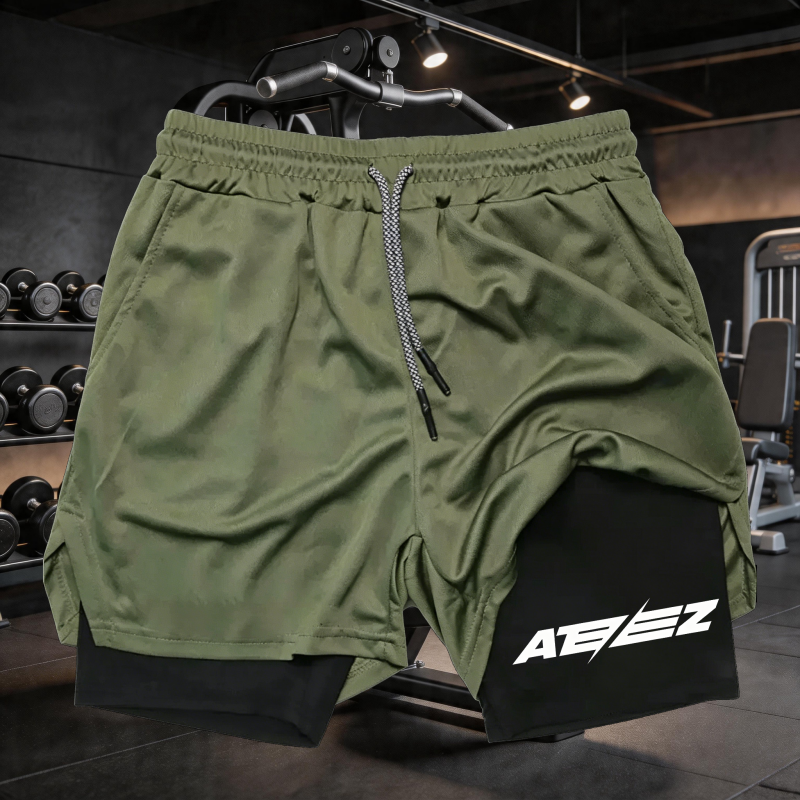 Cross Print 2 in 1 Workout Run - Compression Shorts Athletes のレビューと価格