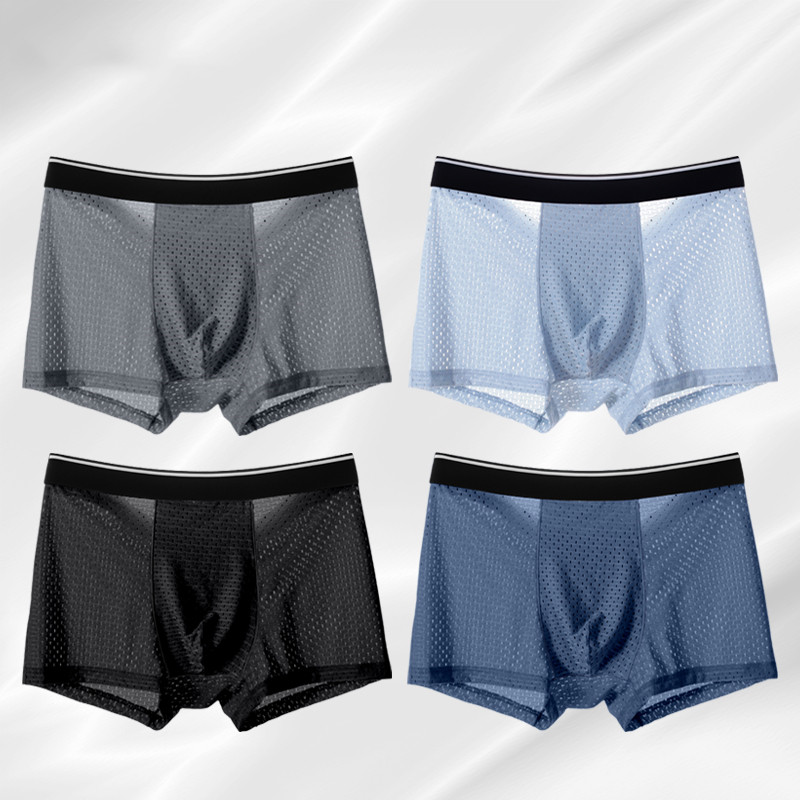 8pcs/Lot Men's Panties Ice Sil - Boxer Shorts Modal のレビューと価格
