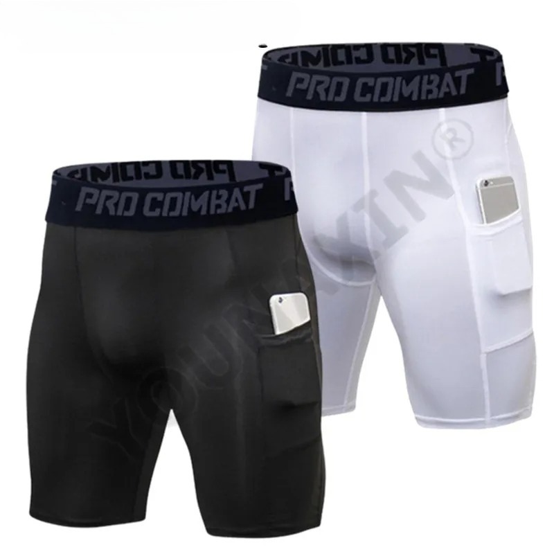 Mens Gym Shorts with Pockets W - Compression Shorts Athletes のレビューと価格