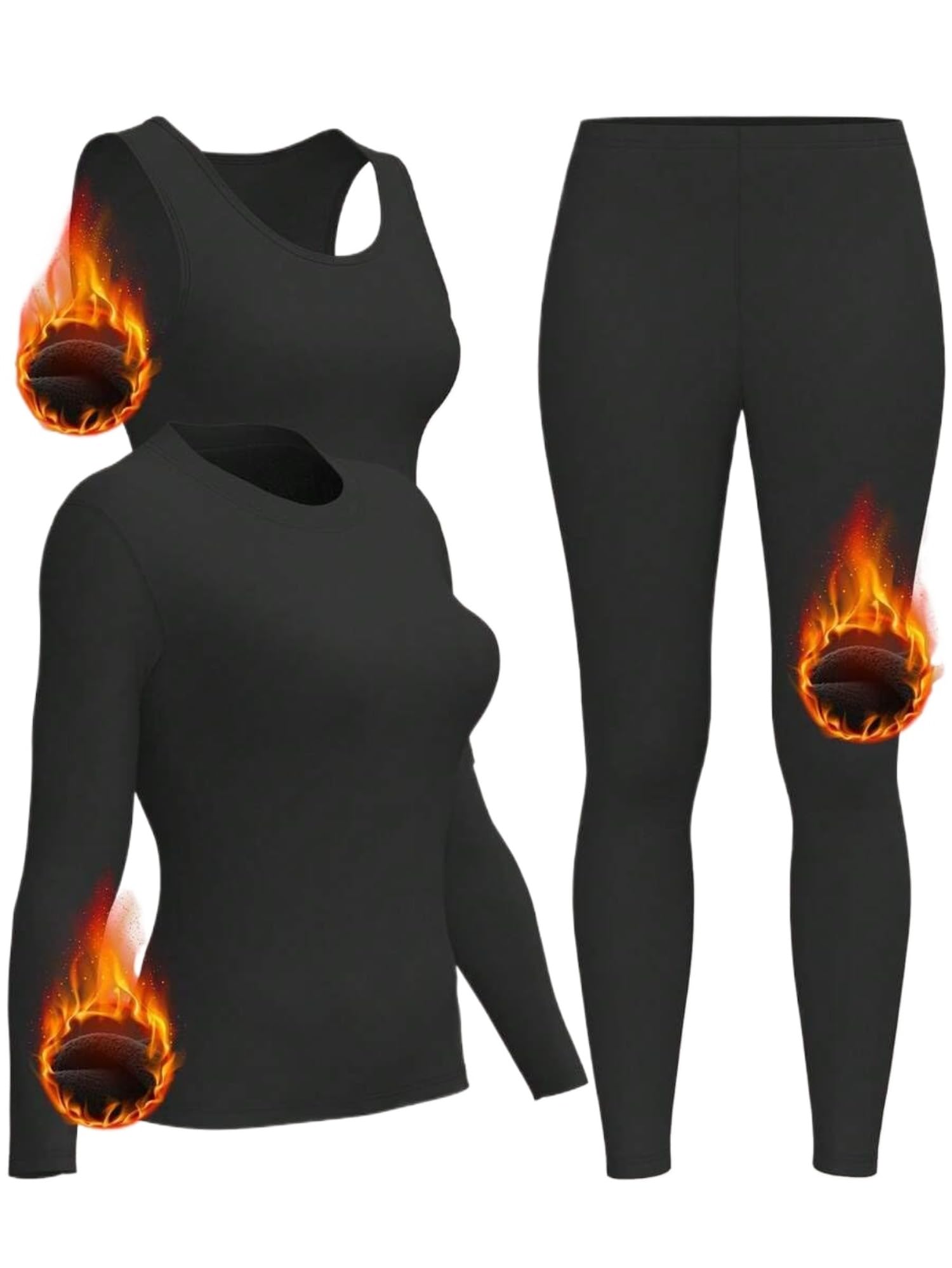 3pcs Women's Thermal Lined The - Quick Dry Underwear のレビューと価格