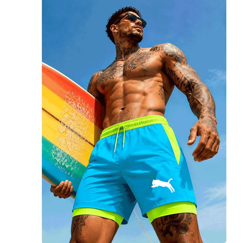 Men Running Cheetah Leopard Si - Compression Shorts Athletes のレビューと価格