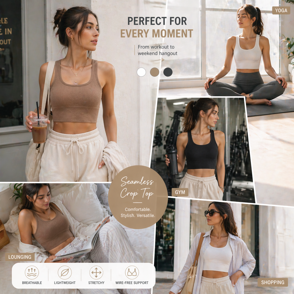 Women Seamless Ribbed Crop Top - Tank Top Ribbed のレビューと価格