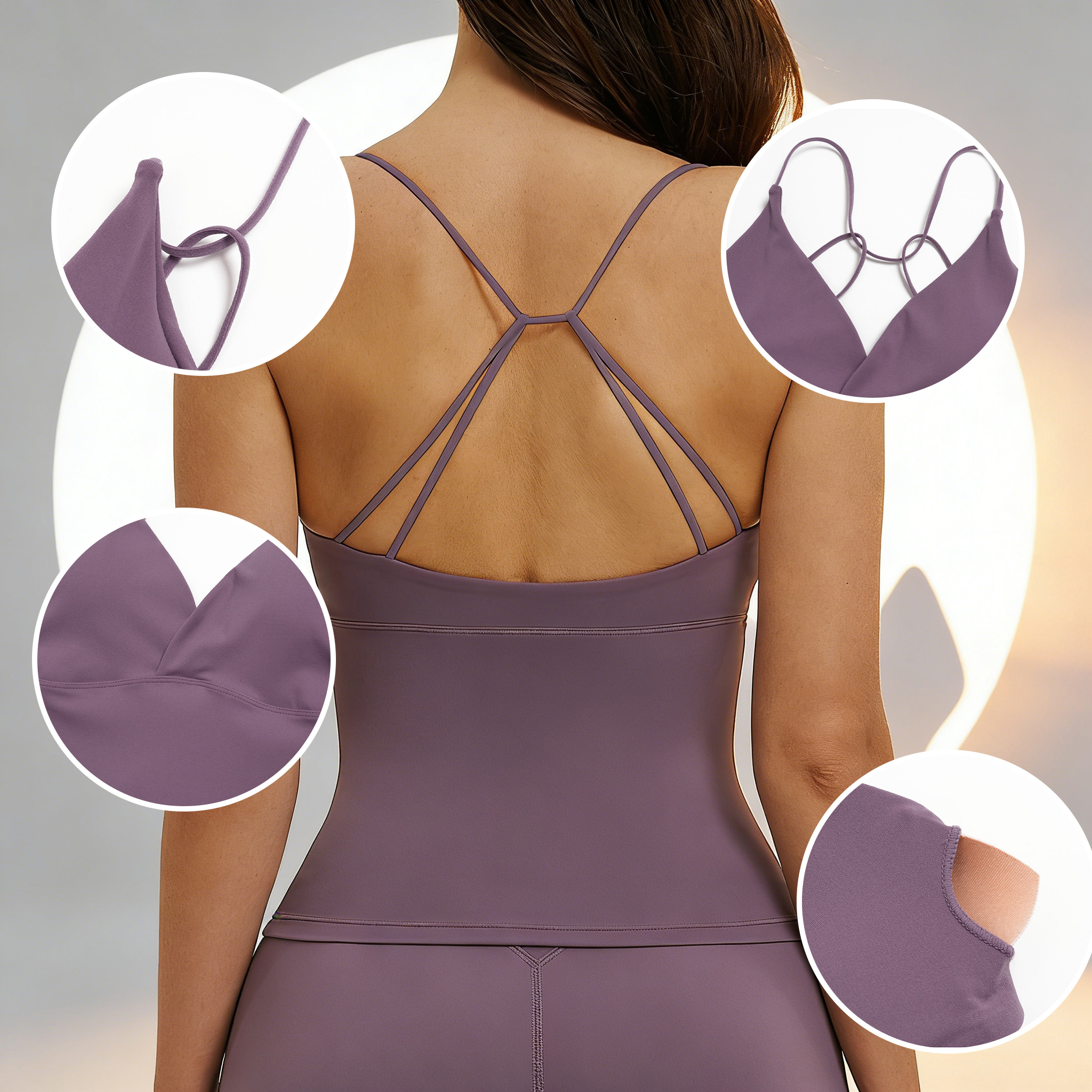 Yoga Tank Top with Pads Backle - Suspender Tank Top のレビューと価格