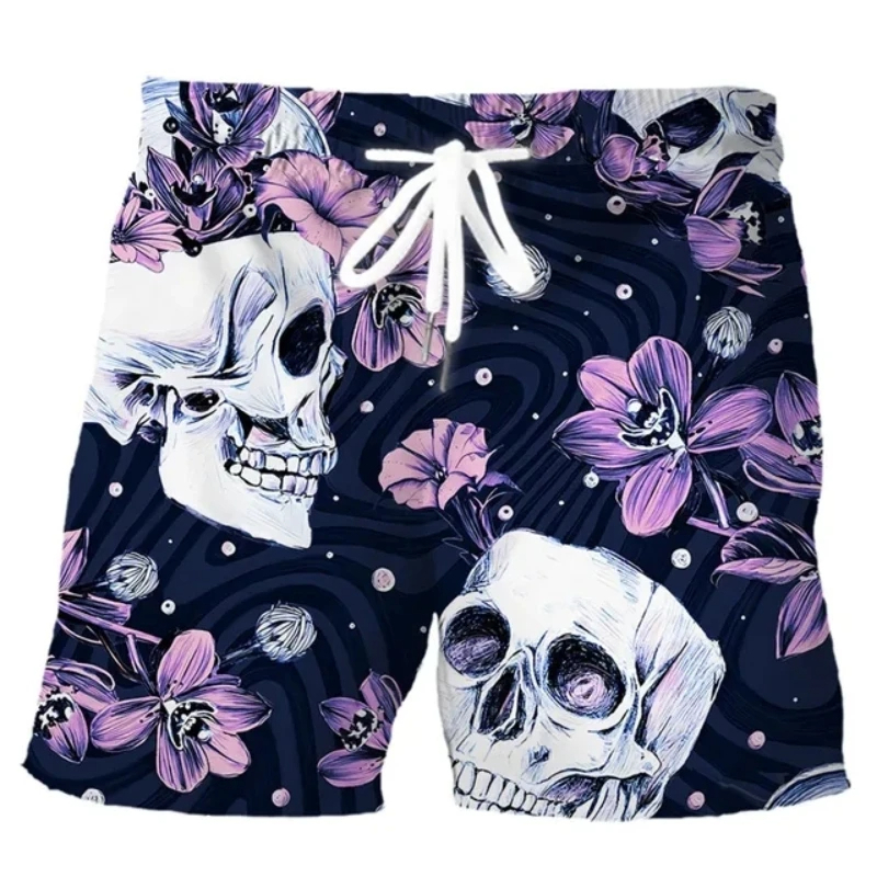 Hawaiian Men Swim Trunks Skull - Trunk Breathable Men のレビューと価格