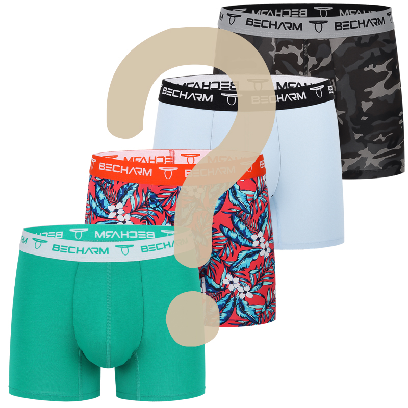 4pcs/Men's Boxers Blind Box Me - Boxer Brief Pack Cotton のレビューと価格