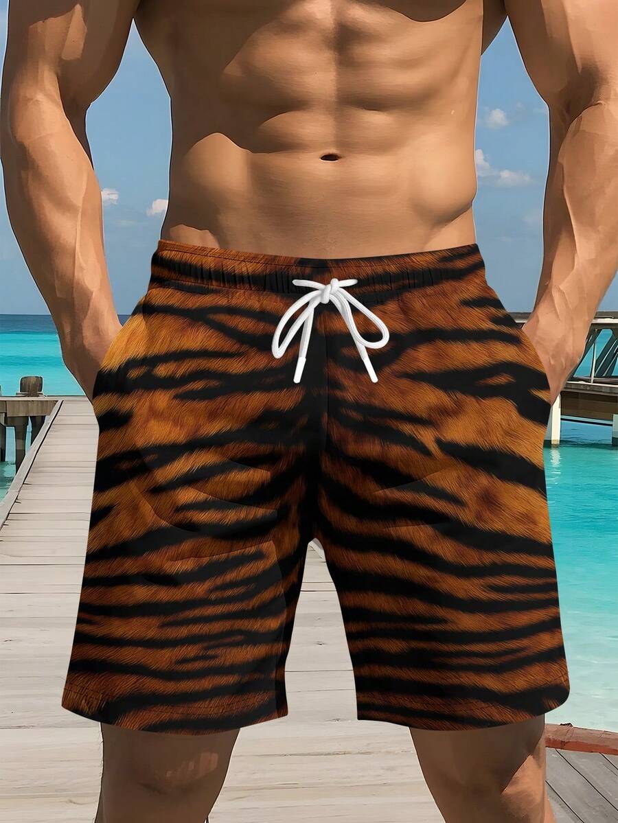 Mens Bold Tiger Stripe Swim Tr - Trunk Breathable Men のレビューと価格