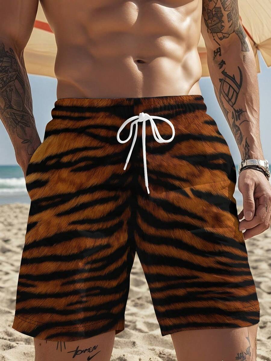 Mens Bold Tiger Stripe Swim Tr - Trunk Breathable Men のレビューと価格