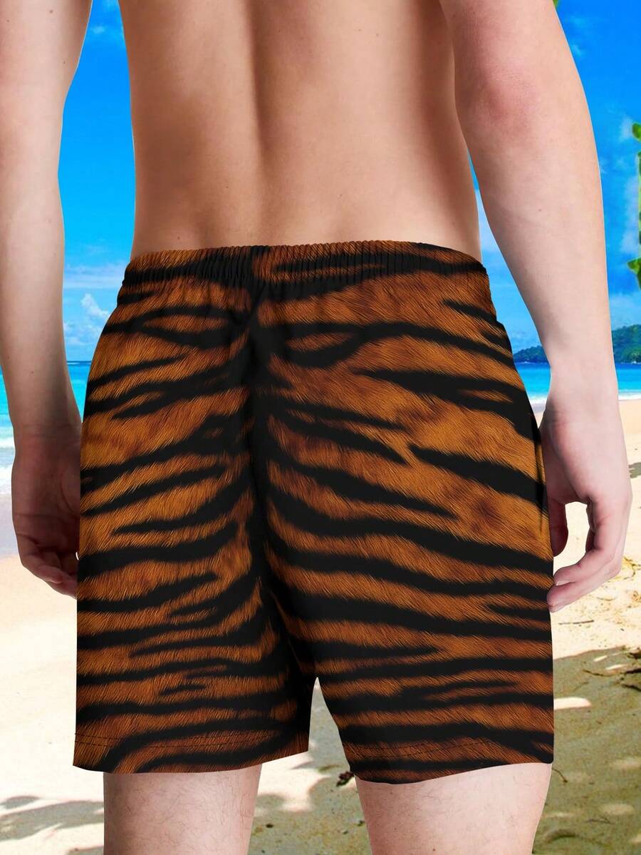Mens Bold Tiger Stripe Swim Tr - Trunk Breathable Men のレビューと価格
