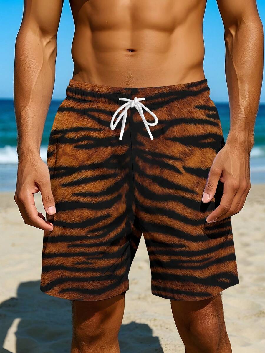 Mens Bold Tiger Stripe Swim Tr - Trunk Breathable Men のレビューと価格