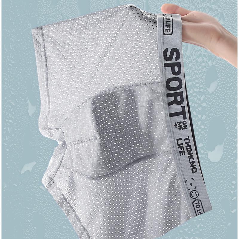 5PCS Men's Ice Silk Mesh Boxer - Mesh Sport Boxer のレビューと価格