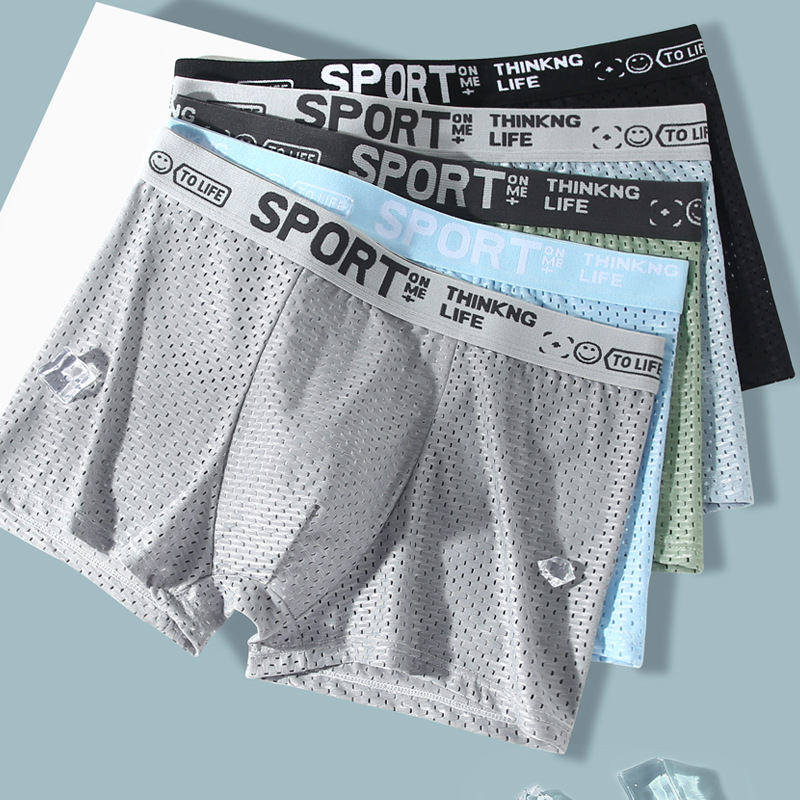 5PCS Men's Ice Silk Mesh Boxer - Mesh Sport Boxer のレビューと価格