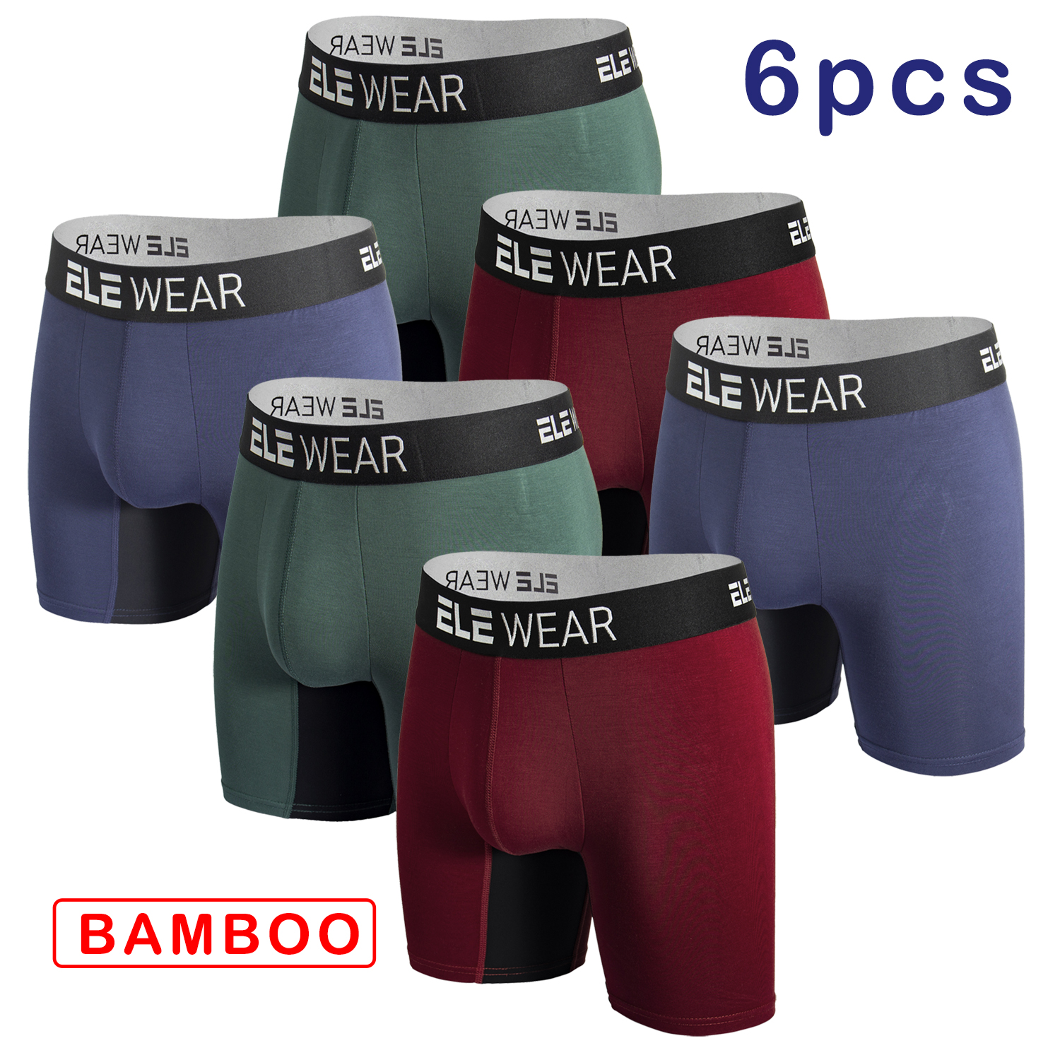 6 pcs Bamboo Men Underwear Box - Bamboo Fiber Trunk のレビューと価格