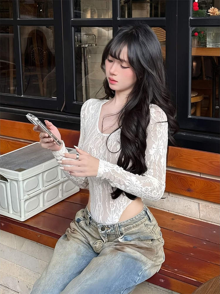 2026 Spring French Style Lace  - Base Layer Top のレビューと価格