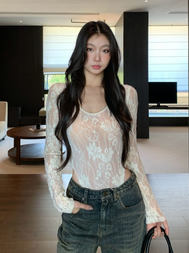 2026 Spring French Style Lace  - Base Layer Top のレビューと価格