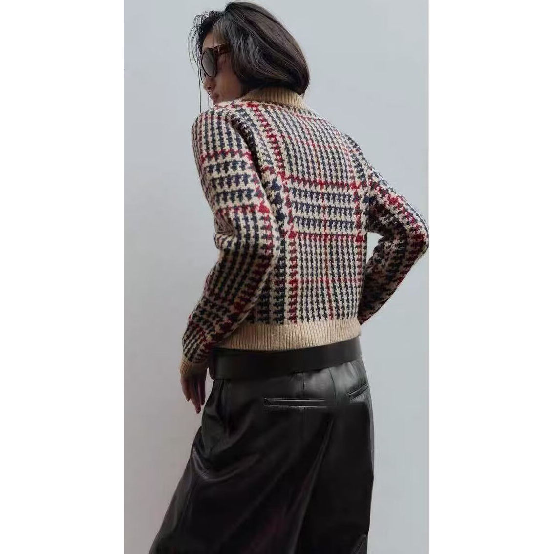 Warm Knitted Sweater with Chec - Thermal Long John のレビューと価格