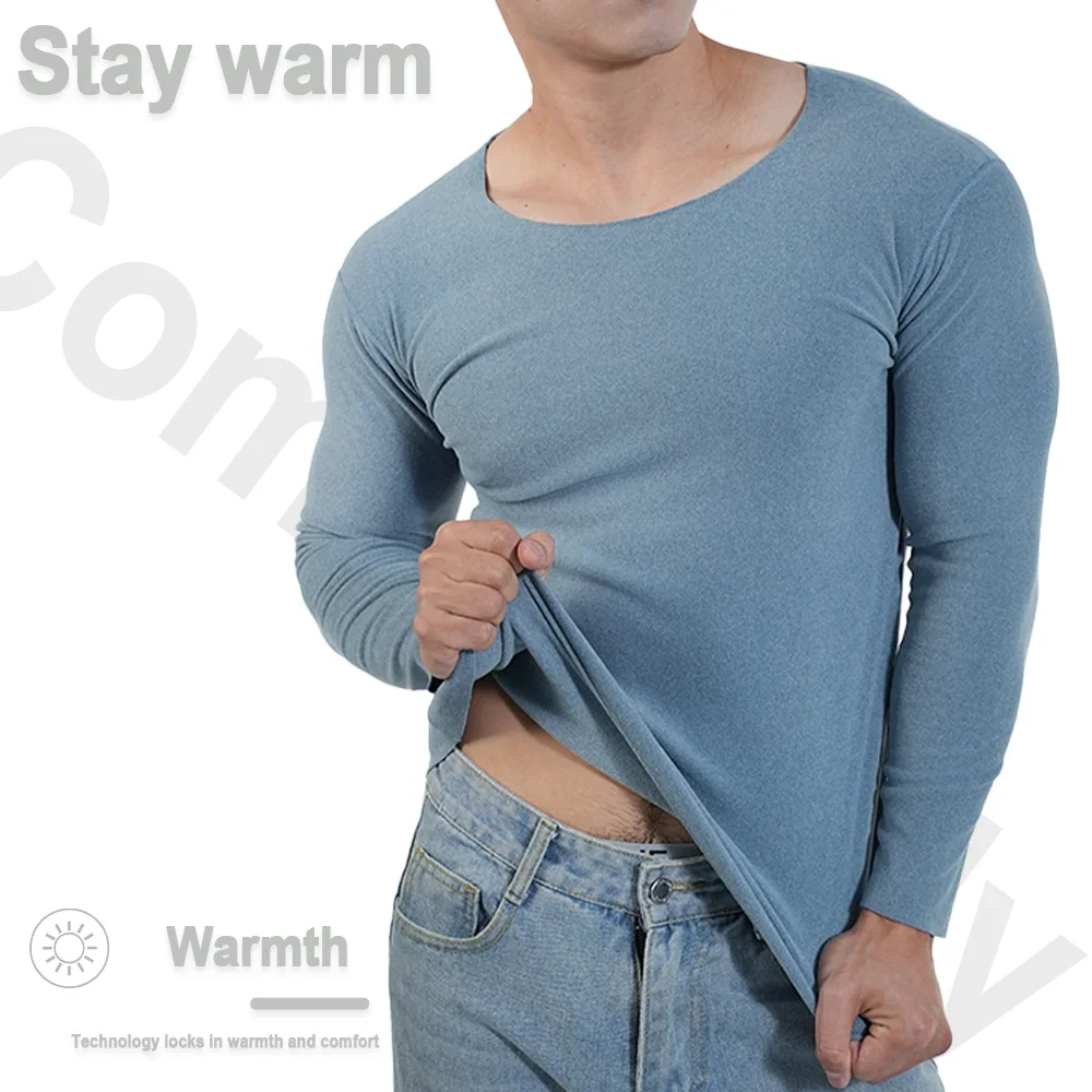 Men Thermal Underwear Long Sle - Undershirt Crew Neck のレビューと価格