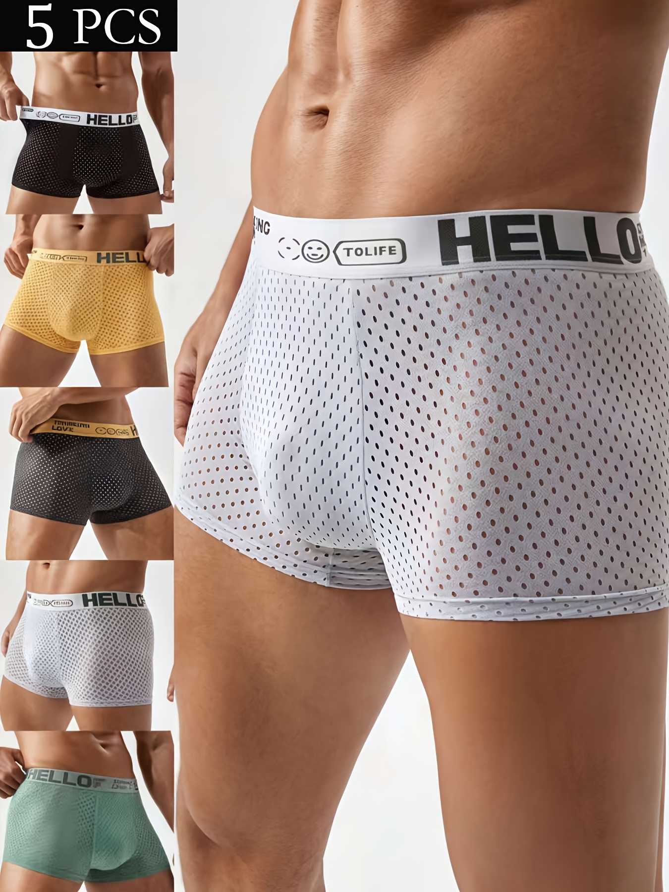 Men's Boxers Satin Ice Silky U - Pouch Boxer Pouch のレビューと価格