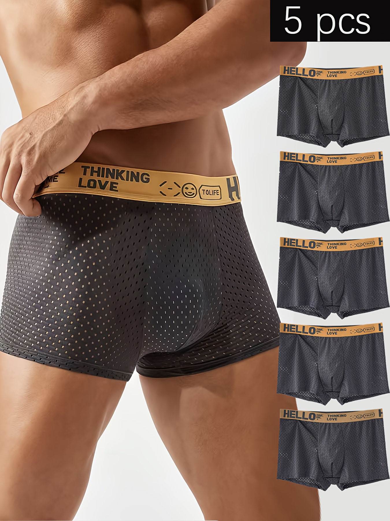 Men's Boxers Satin Ice Silky U - Pouch Boxer Pouch のレビューと価格