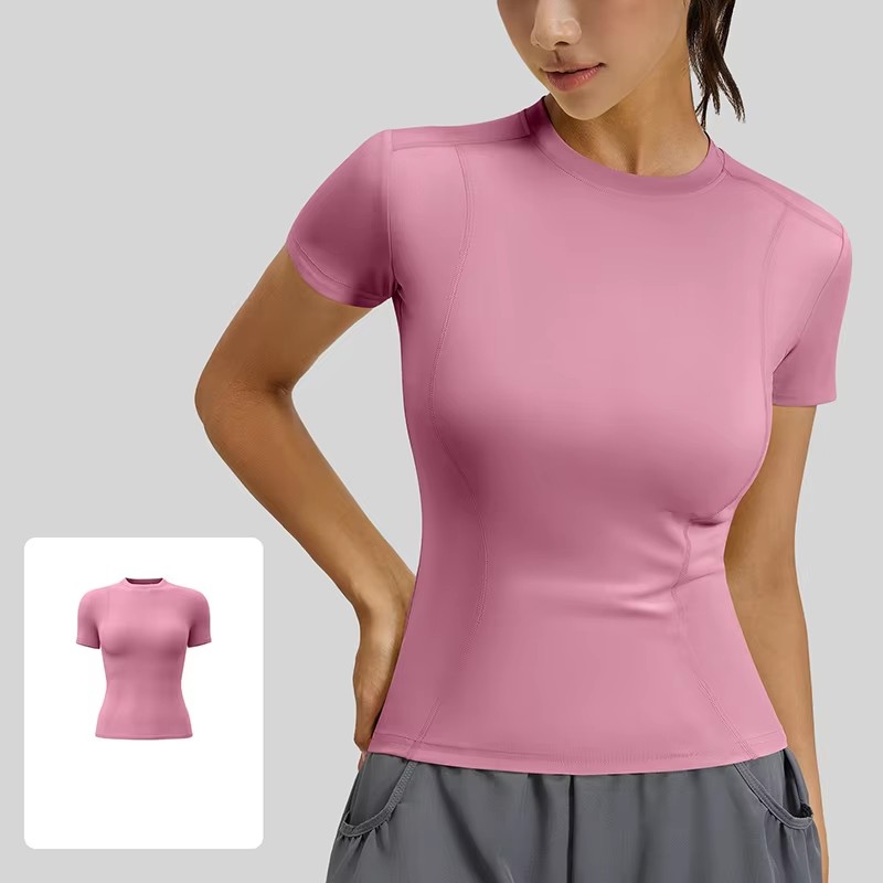 Gym Top Women Short Sleeve Wor - T Shirt Tight Fit のレビューと価格