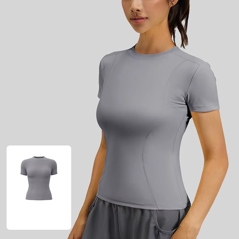 Gym Top Women Short Sleeve Wor - T Shirt Tight Fit のレビューと価格