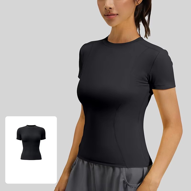 Gym Top Women Short Sleeve Wor - T Shirt Tight Fit のレビューと価格