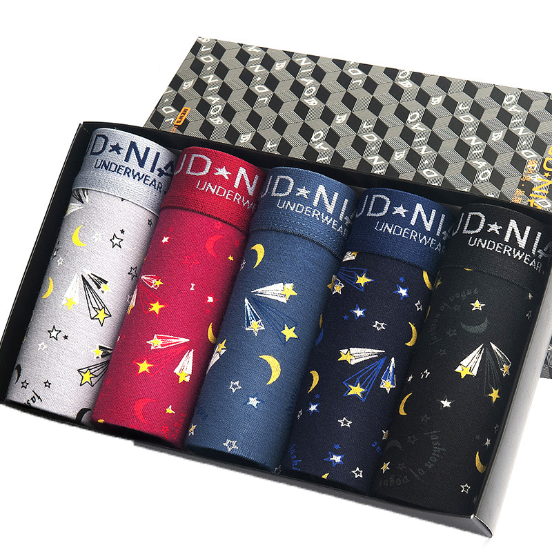 5Pcs/lot Men Underwear Cotton  - Multi Pack Underwear のレビューと価格
