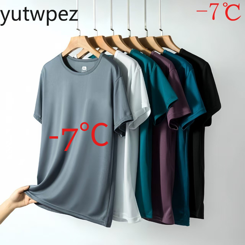 Summer Ice Silk Men T Shirt Sh - T Shirt Tight Fit のレビューと価格