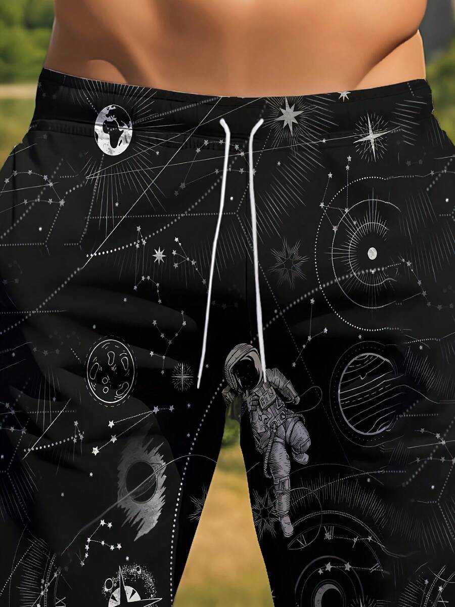 Mens 3D Space Astronaut Print  - Trunk Breathable Men のレビューと価格