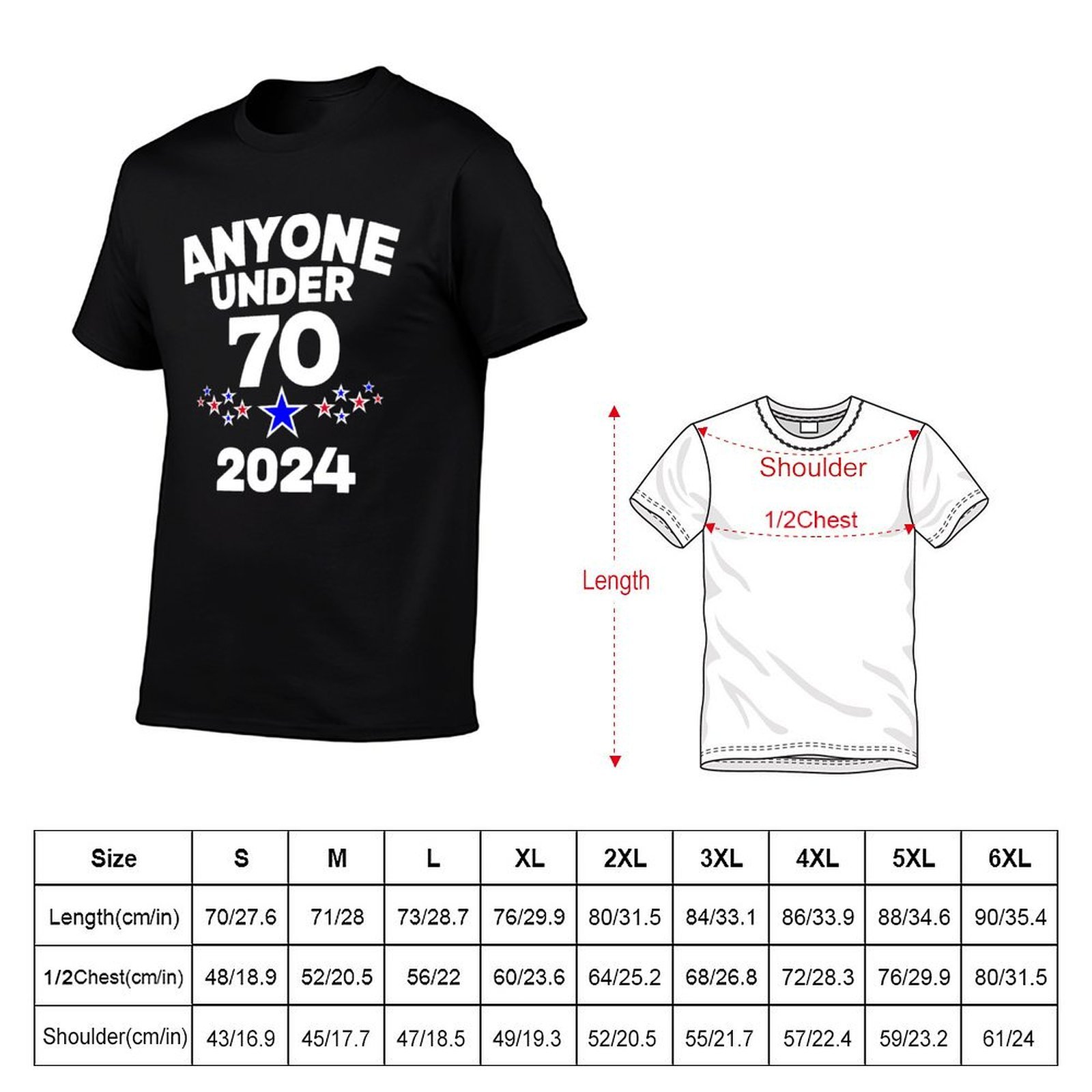 Anyone Under 70 for President  - Undershirt Crew Neck のレビューと価格