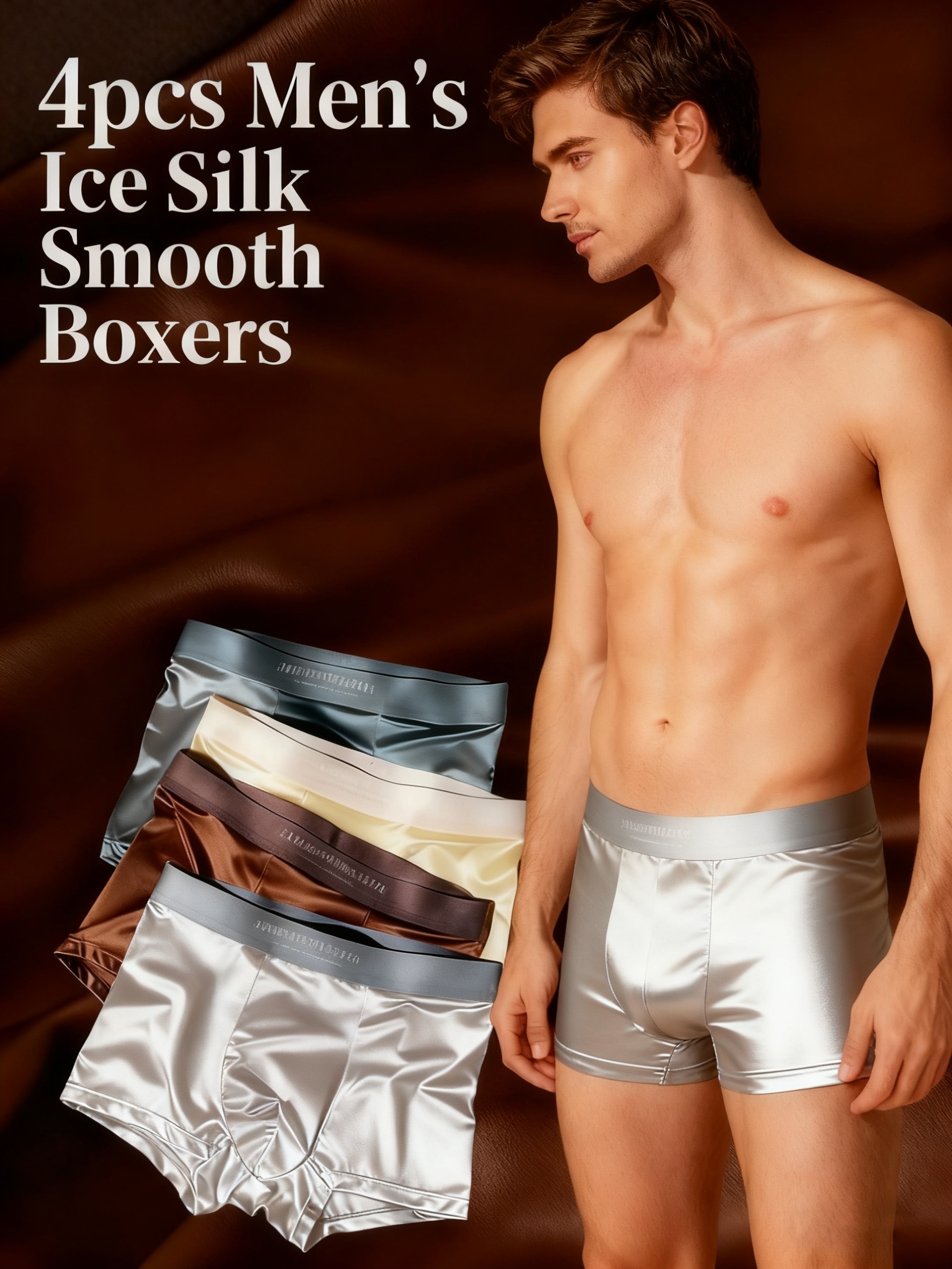 4 Pcs/Lot Breathable Men's Fib - Multi Pack Underwear のレビューと価格