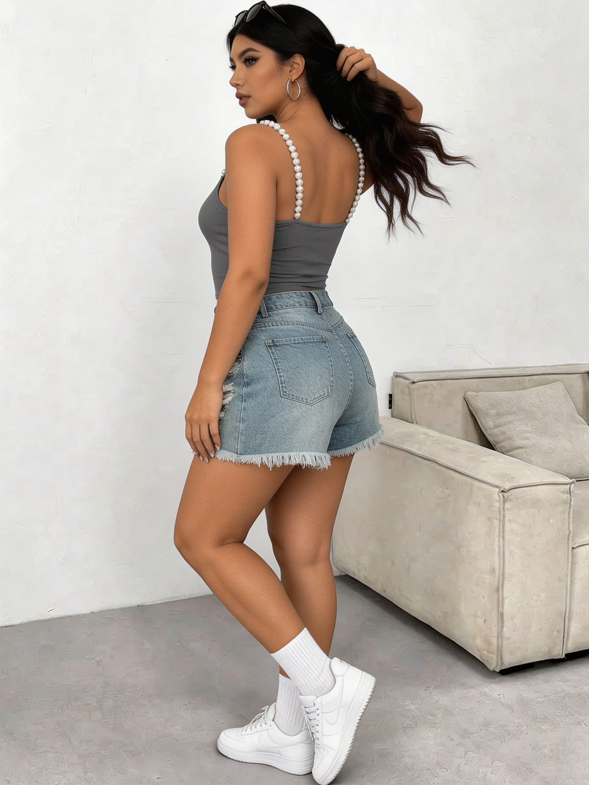 Plus Size Square Neck Pearl St - Tank Top Ribbed のレビューと価格